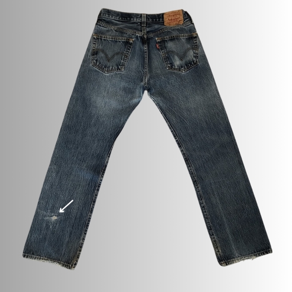 Vintage x 2000s “made in Mexico” 501 Levis Red Tab Indigo Blue Jean - Picture 4 of 12